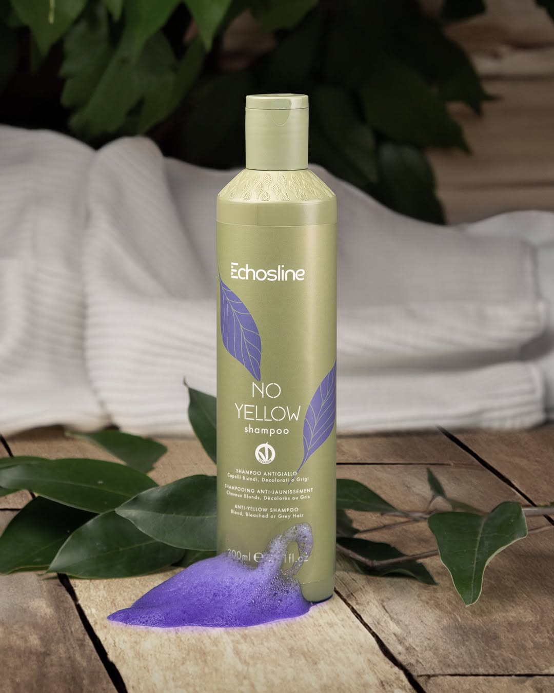 Șampon anti galben-păr blond,vopsit,gri 300ml 1 sampon no yellow păr blond, alb, gri