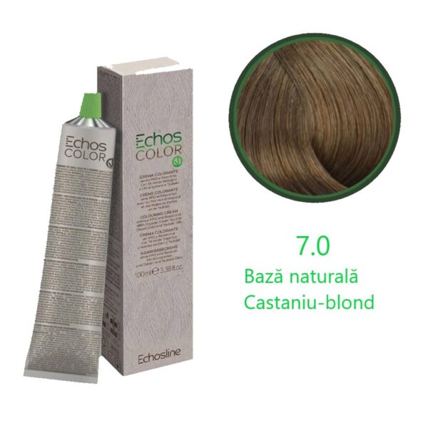 Vopsea păr vegană blond mediu 7.0 -100 ml