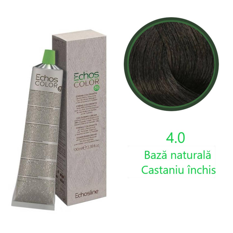 Vopsea păr vegană castaniu închis 4.0 -100 ml 2 Vopsea vegană castaniu inchis – 4.0