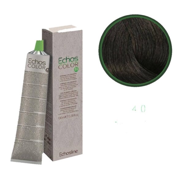 Vopsea vegană castaniu inchis - 4.0 echosline Vopsea păr vegană castaniu închis 4.0 -100 ml