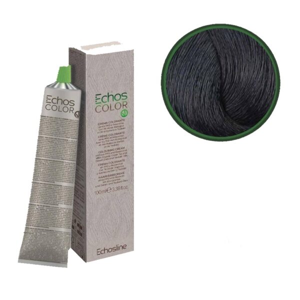 negru albastrui echoscolor 1.11 vopsea păr Echosline vopsea vegană pentru păr- negru albăstrui 1.11- 100 ml
