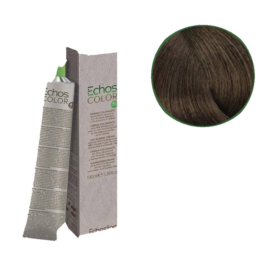 Vopsea păr vegană blond închis 6.0 -100 ml 1 vopsea vegană în bază naturală-6.0 echosline