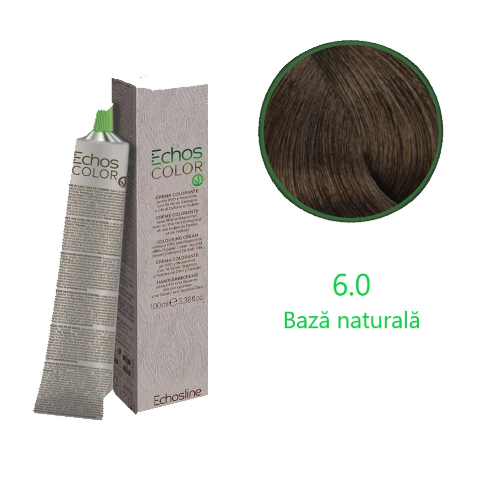 Vopsea păr vegană blond închis 6.0 -100 ml 2 vopsea vegană în bază naturală-6.0